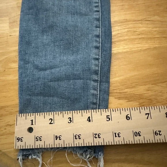 Lucky‎ Brand Ava Mid Rise Super Skinny Jeans Distressed Frayed Ankle Size 2 - Picture 11 of 12